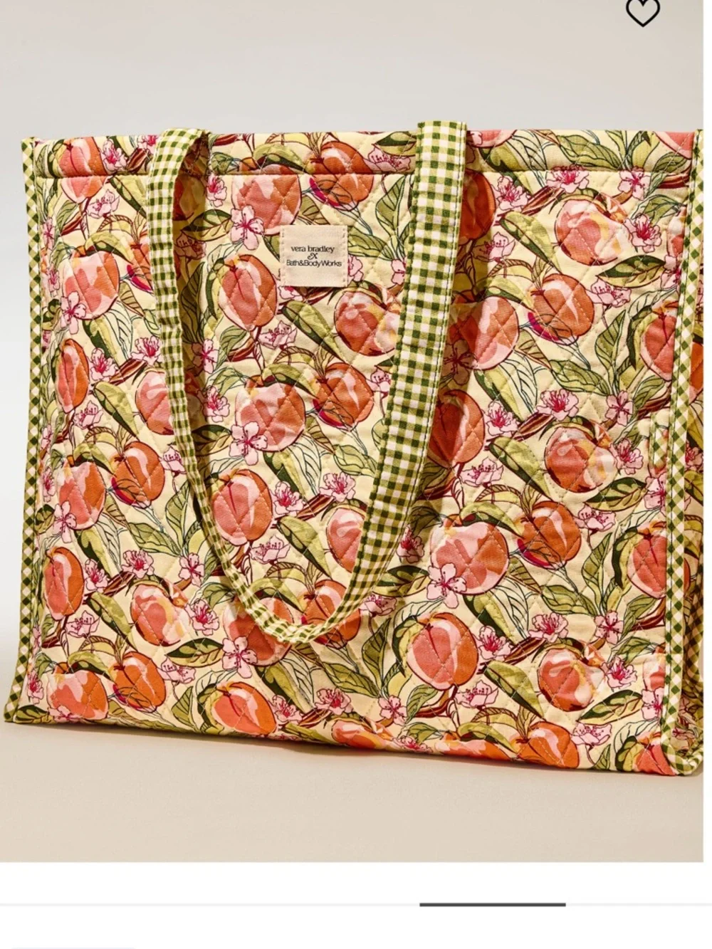 Bath & Body Works Vera Bradely Peach Blossom & Nectar 6 Piece  Bag Gift Set,